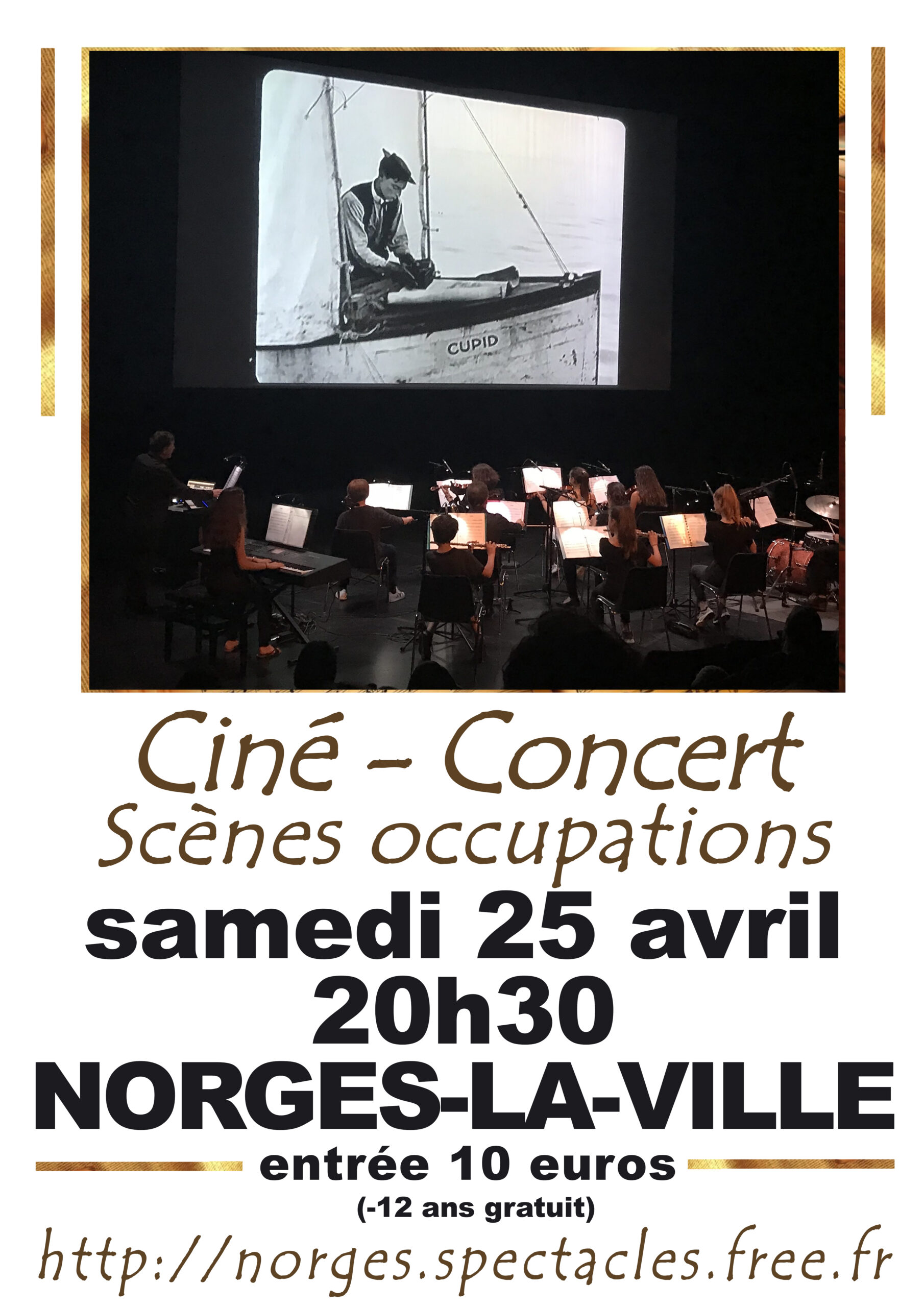 Affiche Ciné-concert samedi 25 avril 2026 à 20h30 à Norges-la-Ville