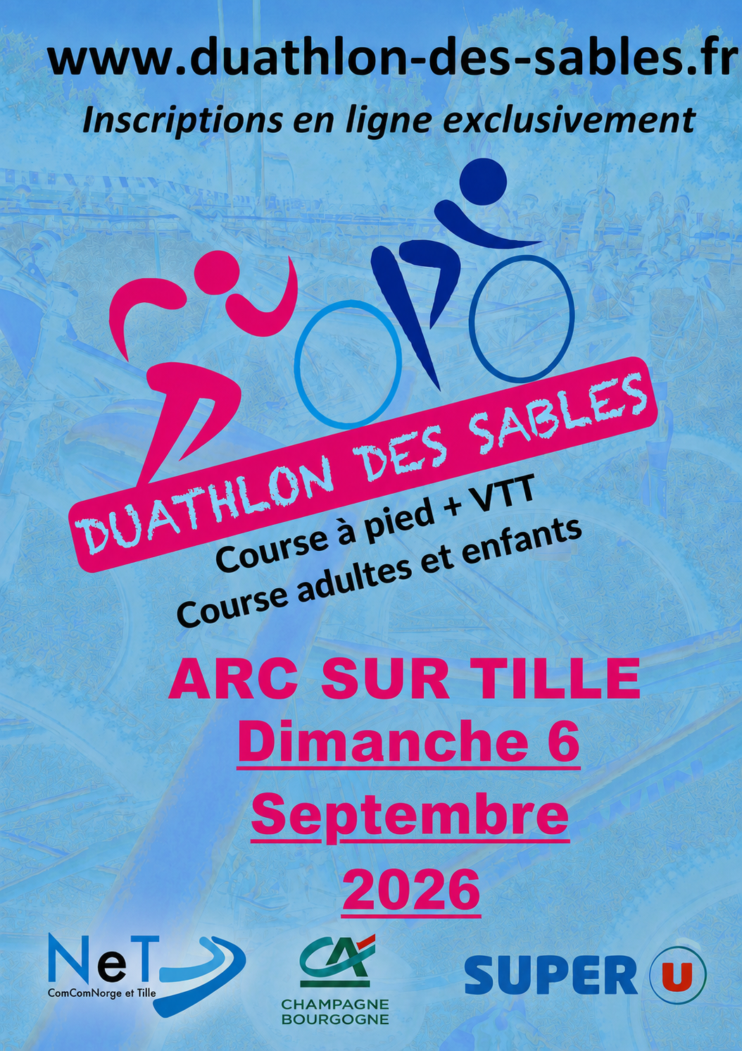 Affiche Duathlon des sables dimanche 6 septembre 2026 à Arc-sur-Tille